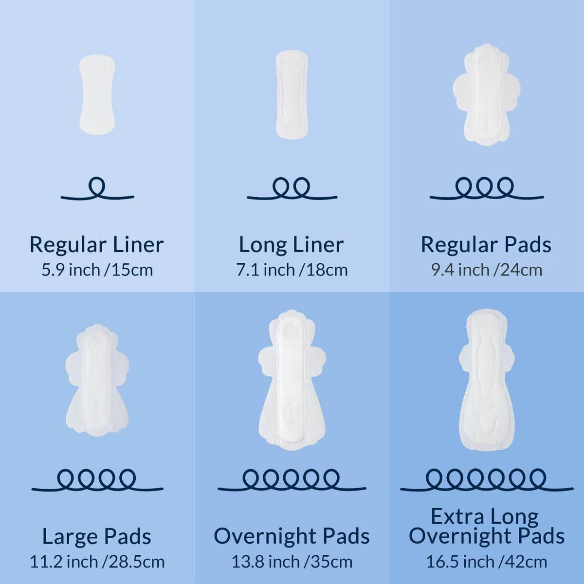 100 % Bio-Pads für Frauen, Baumwollbezug – reguläre Saugfähigkeit, unparfümiert, extra dünne Binden mit Flügeln (Regular, Größe 3, 18 Stück)