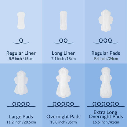 100 % Bio-Pads für Frauen, Baumwollbezug – reguläre Saugfähigkeit, unparfümiert, extra dünne Binden mit Flügeln (Regular, Größe 3, 18 Stück)