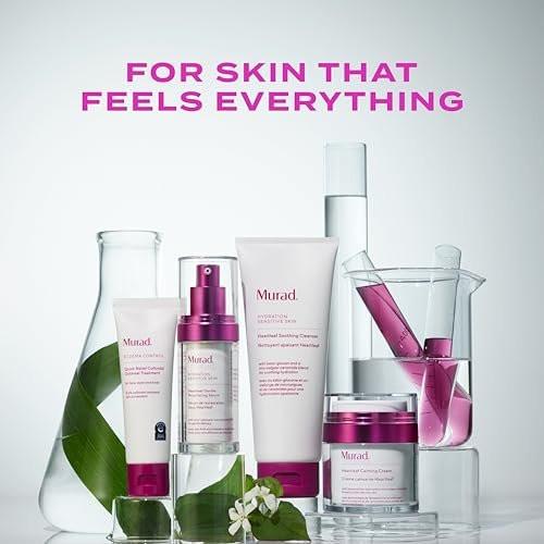 Murad Heartleaf Soothing Cleanser – Sanfte Gesichtsreinigung mit fermentiertem Heartleaf, Beta-Glucan, Ceramiden und Mikroalgen zur Reduzierung von Rötungen und Beruhigung empfindlicher und zu Ekzemen neigender Haut – 150 ml