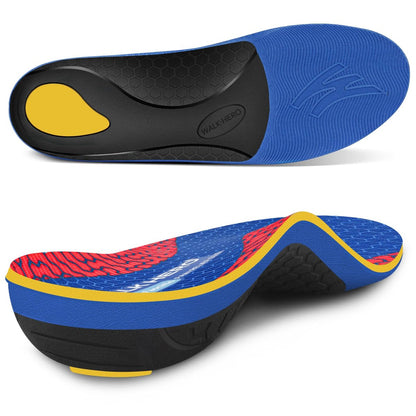 WalkHero Plantarfasziitis-Einlagen – Fußgewölbe-Stütze für Damen und Herren, orthopädische Einlagen bei Plattfüßen, reduziert Fußdruck und Ermüdung, Herren 10-10,5 | Damen 12-12,5