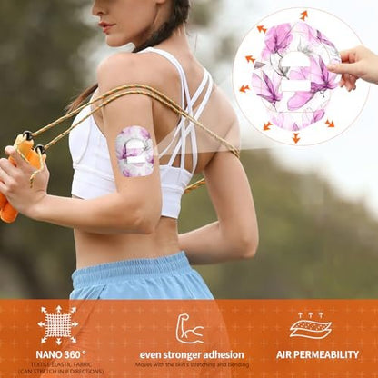 Omnipod 5 Overpatches wasserdicht mit Trägerband, vorgeschnittene, schweißresistente Klebe-Pflaster für Omnipod 5 Sensor, 20 Stück