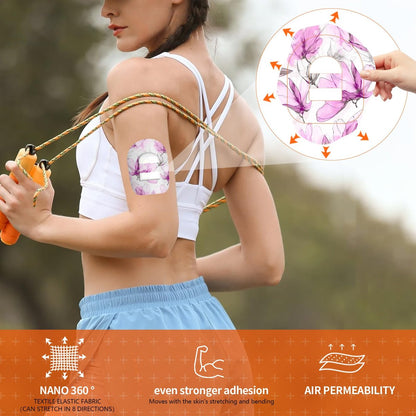 Omnipod 5 Overpatches wasserdicht mit Trägerband, vorgeschnittene, schweißresistente Klebe-Pflaster für Omnipod 5 Sensor, 20 Stück