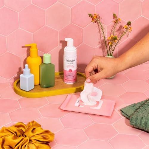 The Honey Pot Company – Beruhigende Hexenfein-Tücher für die Intimhygiene & Hämorrhoiden – Postpartum Essentials – Schwangerschafts-Muss – pH-ausgeglichen – Spülbare Hämorrhoiden-Behandlung – 20 Tücher