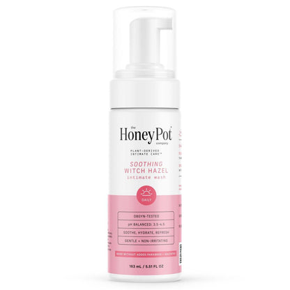 The Honey Pot Company - Witch Hazel Intimwaschgel - Postpartumbedarf - Kräutergetränkte Hygiene-Waschung für empfindliche Haut - pH-ausgeglichen - 5,51 Fl Oz