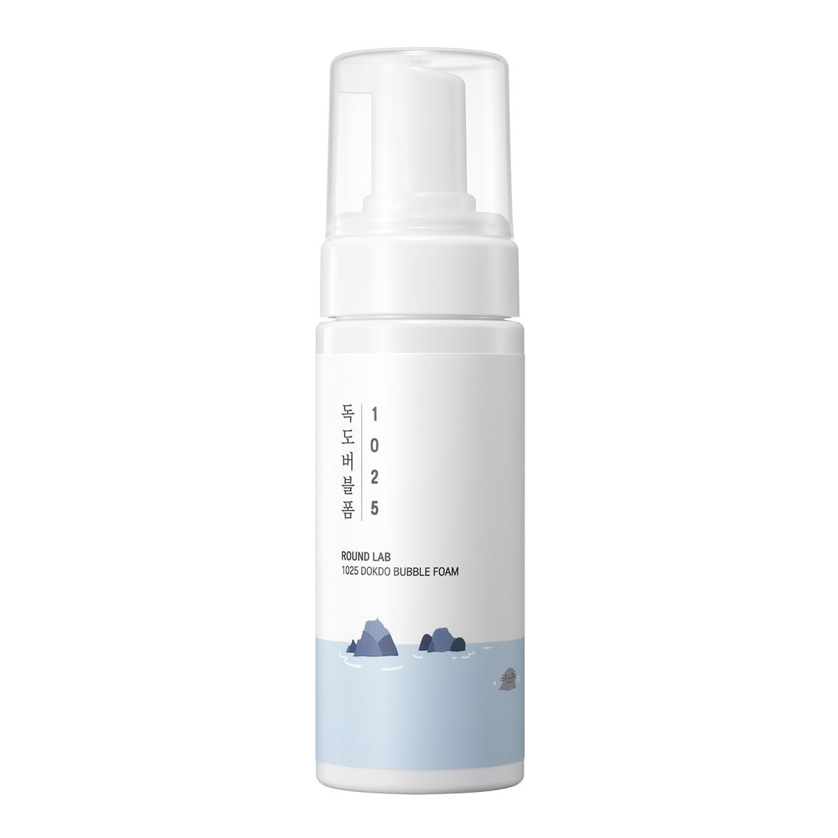 ROUND LAB 1025 Dokdo Bubble Foam Cleanser – Sanfter Schaumreiniger für empfindliche Haut, pH 5,5, feuchtigkeitsspendend mit Panthenol und Tiefseewasser, hypoallergen, duftfrei (150 ml)
