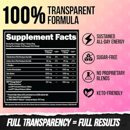 ALPHA LION Core Pre Workout mit Kreatin für Leistung, Beta-Alanin für Muskeln, L-Citrullin für Pump & Tri-Source Koffein für anhaltende Energie (30 Portionen, King Lemonade Geschmack)