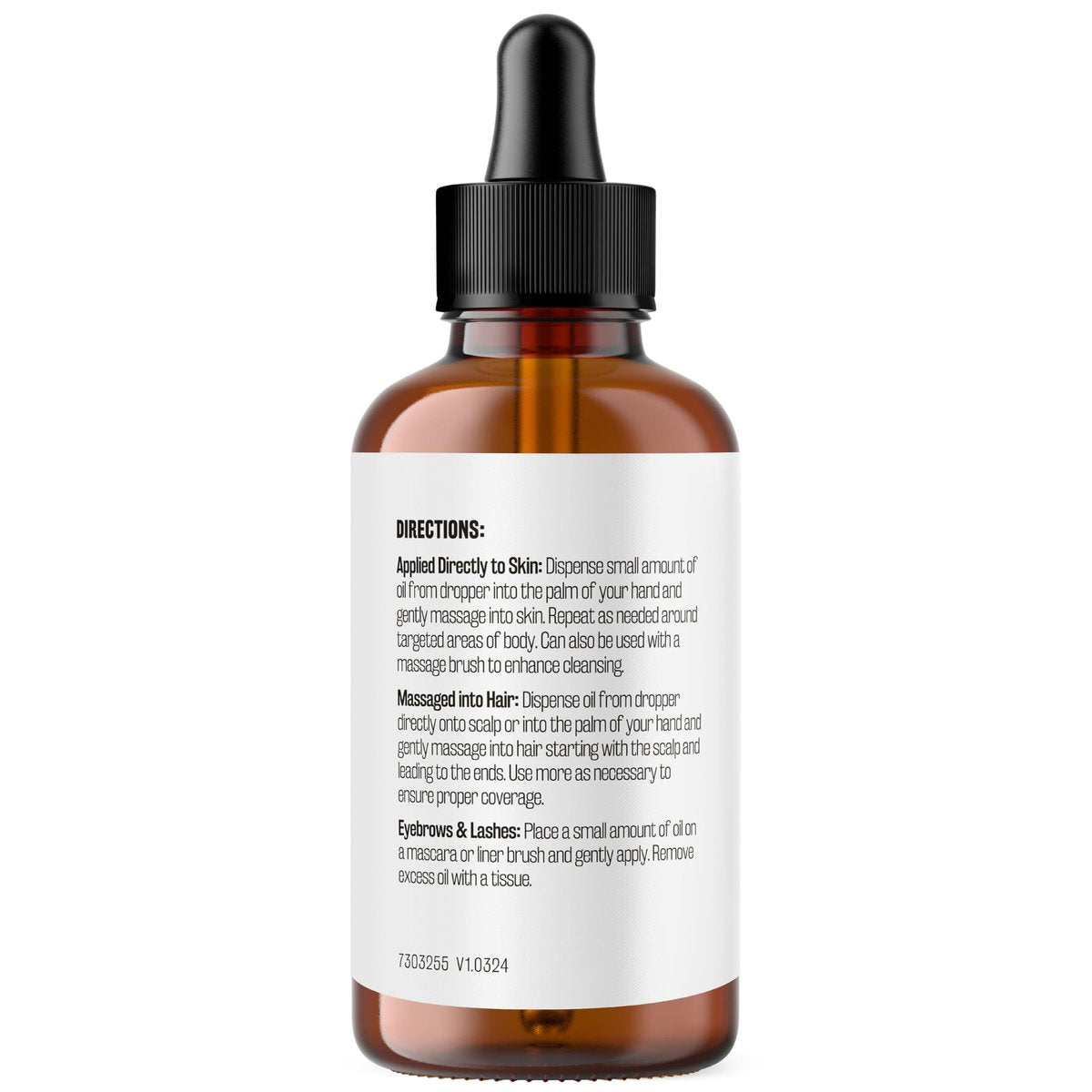100% Reines Bio-Rizinusöl für Haar-, Wimpern- und Augenbrauenwachstum, Lymphdrainage und Hautfeuchtigkeit | Hexanfrei, kaltgepresst, unraffiniert in 4 fl oz Glasflasche mit Pipette von M3