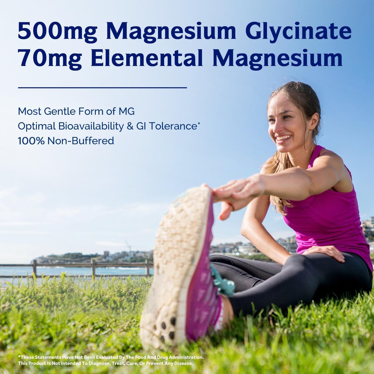 Innate Vitality Magnesium Glycinat 500mg | 70mg Elementares Magnesium – Hochabsorbierend, Nicht Gepuffert, Vegan, Ohne Gluten – 240 Kapseln
