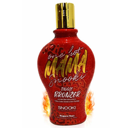 Snooki One Hot Mama Tingle Bronzer mit Hautstimulatoren, Tattoo-Farbschutz & Hautstraffung 12oz