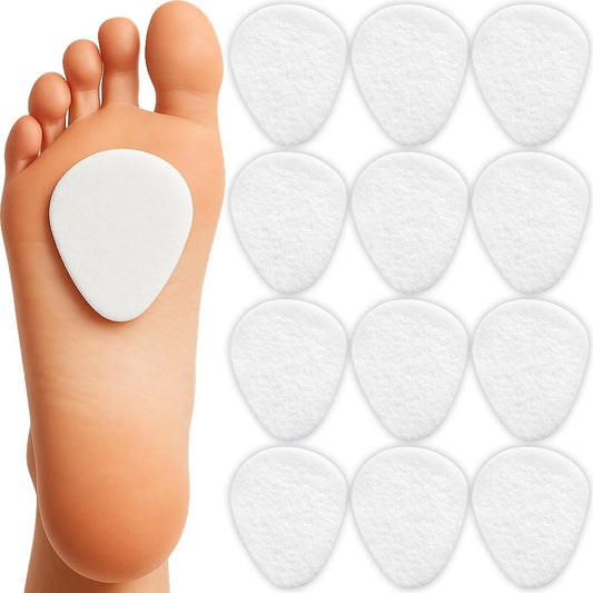 Metatarsal-Pads für Damen und Herren (12er-Pack) – Filz-Ballenpolster für Schmerzlinderung, für alle Schuharten, Morton Neurom, Einlegesohlen für hohe Absätze, Einheitsgröße (6 mm dick)