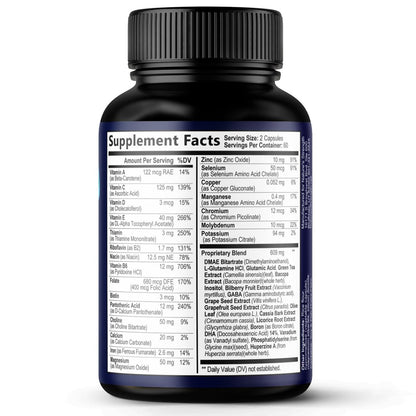3X Stärke Nootropika Kapseln - Gehirn Booster mit Bacopa, Phosphatidylserin & DMAE für Konzentration, Klarheit & Fokus - 120 Kapseln