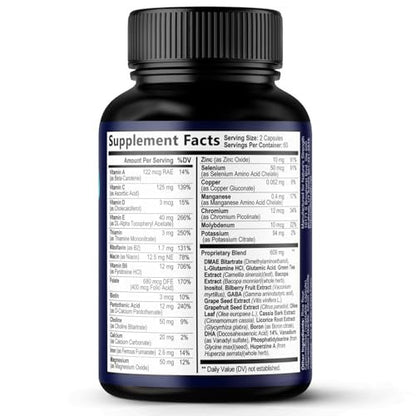 3X Stärke Nootropika Kapseln - Gehirn Booster mit Bacopa, Phosphatidylserin & DMAE für Konzentration, Klarheit & Fokus - 120 Kapseln