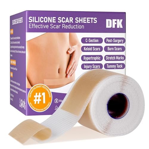 Silicone Narbenpflaster, Silikon Narbenband (1,6" x 118" Rolle - 3M), wiederverwendbare professionelle Silikon Narbenstreifen, weiche Silikonfolien für Operationsnarben, Keloide, Aknenarben, Verbrennungsnarben, Kaiserschnittnarben