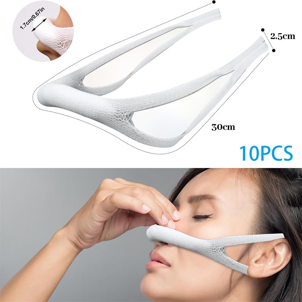 Nasenverband 10 Stück – Elastische Nasenbandagen für postoperative Versorgung & Septum-Erholung