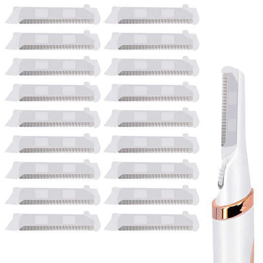 18er-Pack Ersatzklingen für Finishing Touch Flawless Dermaplane Glo Gesichtsrasierer - Weiß