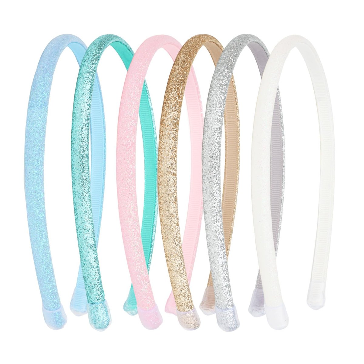 TODDER Dünne Glitzer-Stirnbänder für Mädchen – Funkelnde Kinder-Stirnbänder, Haarbänder für Mädchen, Rosa Haaraccessoires für den Schulanfang