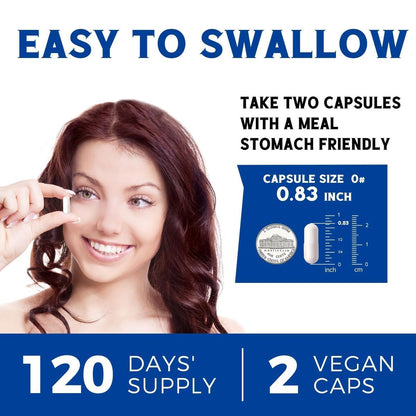 Vitalibre 10-in-1 Magnesium Komplex, 420 mg Elementares Magnesium | Höchste Stärke, Maximale Absorption | Chelat-Magnesium für Nerven-, Knochen- & Herzgesundheit | Nicht-GVO, 240 Vegane Kapseln