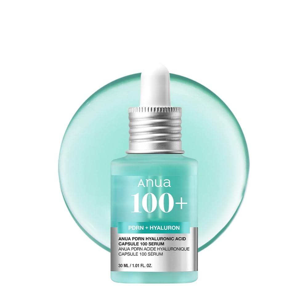ANUA PDRN Hyaluronsäure Kapsel 100 Serum – Strahlendes Gesichtsserum mit Lachs-DNA, Hyaluronsäure, Feuchtigkeitsspendend, Plumping-Effekt, Leichte Textur, Glas-Haut, Koreanische Hautpflege, 30 ml
