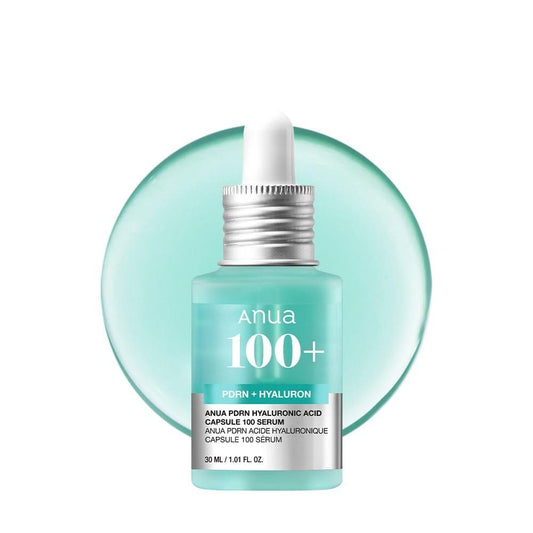 ANUA PDRN Hyaluronsäure Kapsel 100 Serum – Strahlendes Gesichtsserum mit Lachs-DNA, Hyaluronsäure, Feuchtigkeitsspendend, Plumping-Effekt, Leichte Textur, Glas-Haut, Koreanische Hautpflege, 30 ml
