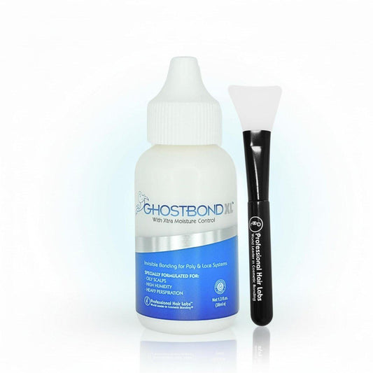 GHOSTBOND XL Haarersatz-Kleber 1,3 oz & Silikonapplikator – Unsichtbarer Spitzenperückenkleber, wasser- und ölbeständig, ungiftig, einfache Anwendung für Spitzenperücken und Haarsysteme