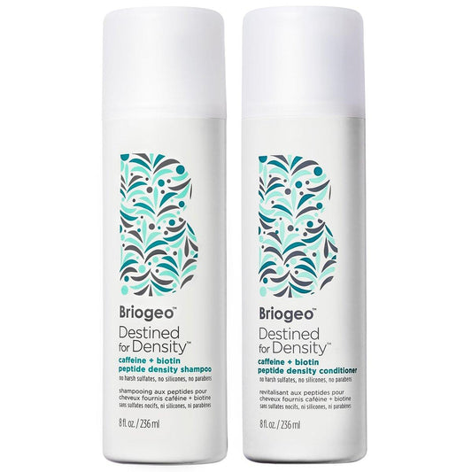 Briogeo Destined for Density Koffein + Biotin Peptide Shampoo & Conditioner Duo | Steigert Haardichte und Volumen für feines oder dünner werdendes Haar | Sulfatfrei | Vegan & Tierversuchsfrei