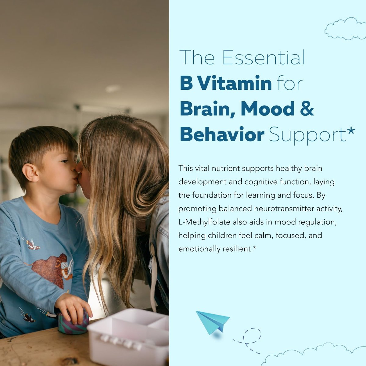 Bio L-Methylfolat + Methyl B12 Cofaktor für Kinder – MTHFR Sublingual – 5-MTHF, überlegene Form von Folsäure – Anpassbare Dosierung für alle Altersstufen – Stimmung, Verhalten, Kognition – Bio-Beeren-Geschmack, 30 ml