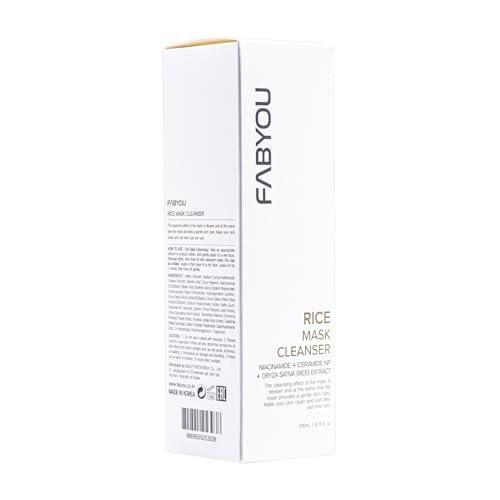 Rice Mask Cleanser 6,76 fl oz - Aufhellender & feuchtigkeitsspendender Gesichtsreiniger mit Jeju-Reis & Natto-Gummi, sanftes Peeling, täglicher Schaumreiniger, porentiefe Reinigung, nicht reizend - Koreanische Hautpflege