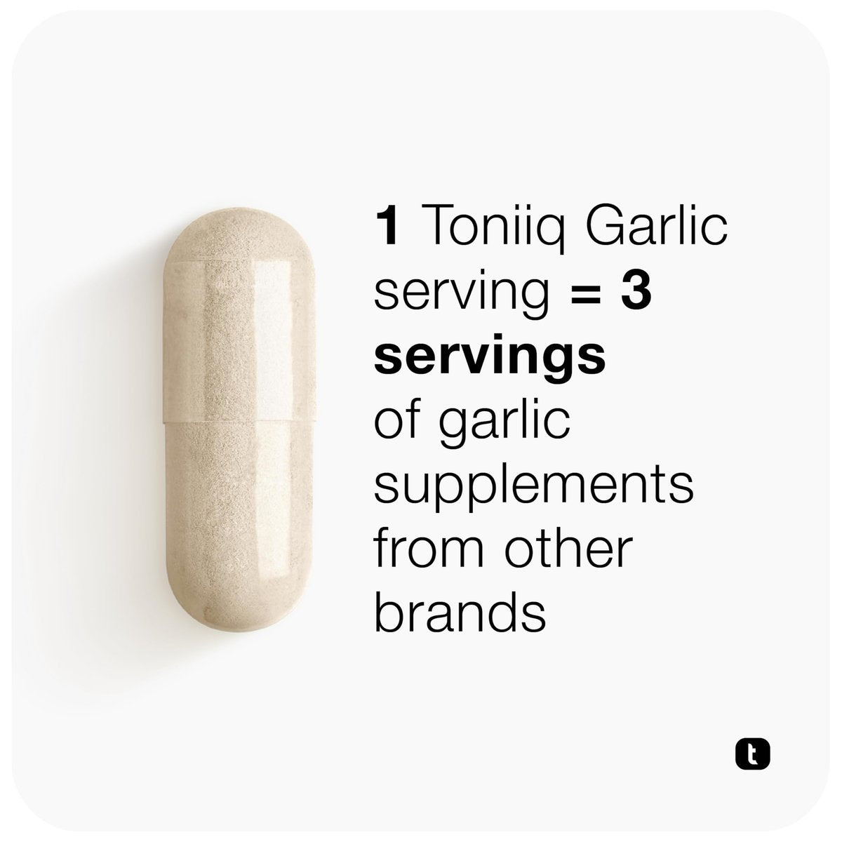Toniiq Knoblauchextrakt Kapseln mit 10.000 mcg Allicin – Geruchlos – 50:1 Extrakt für maximale Potenz – Laborgeprüft – 60 vegane Kapseln