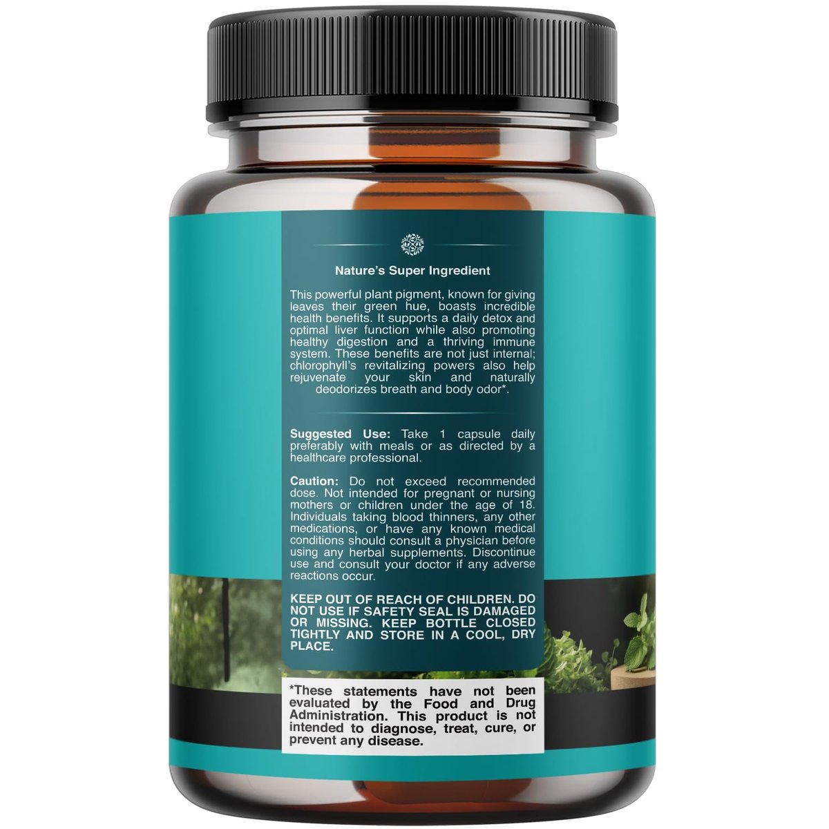 Chlorophyll Kapseln zur Reinigung und Entgiftung - Innerliches Deodorant gegen Körpergeruch mit Minze & Petersilie Extrakt für gesunde Haut, Immunität & Verdauung - Vegan, Nicht-GVO & Glutenfrei (60 Kapseln)