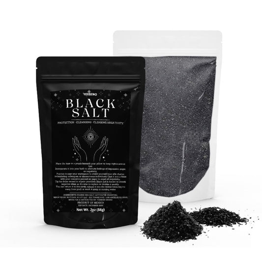 Yerbero - Schwarzes Schutzsalz 2oz (56g) - Sal Negra - Essentielle Wicca- & Hexenzubehör für Rituale, Zaubersprüche und Reinigung - Premium Sal Negra für Brujeria, spirituelle Reinigung