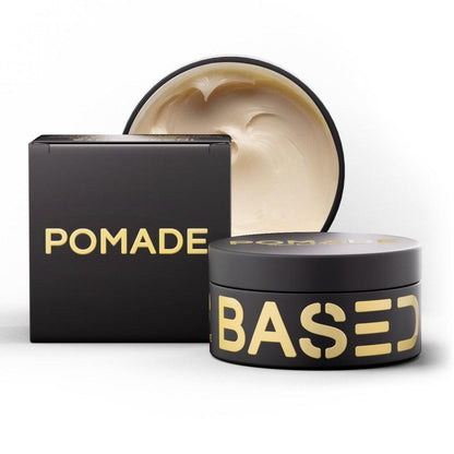 BASED Pomade für Herren – Hochwertige Haarpflege mit mittlerem Halt, natürlichem Glanz & Duft, einfach anzuwenden für alle Haartypen, feuchtigkeitsspendend und pflegend (85 g, 1er-Pack)