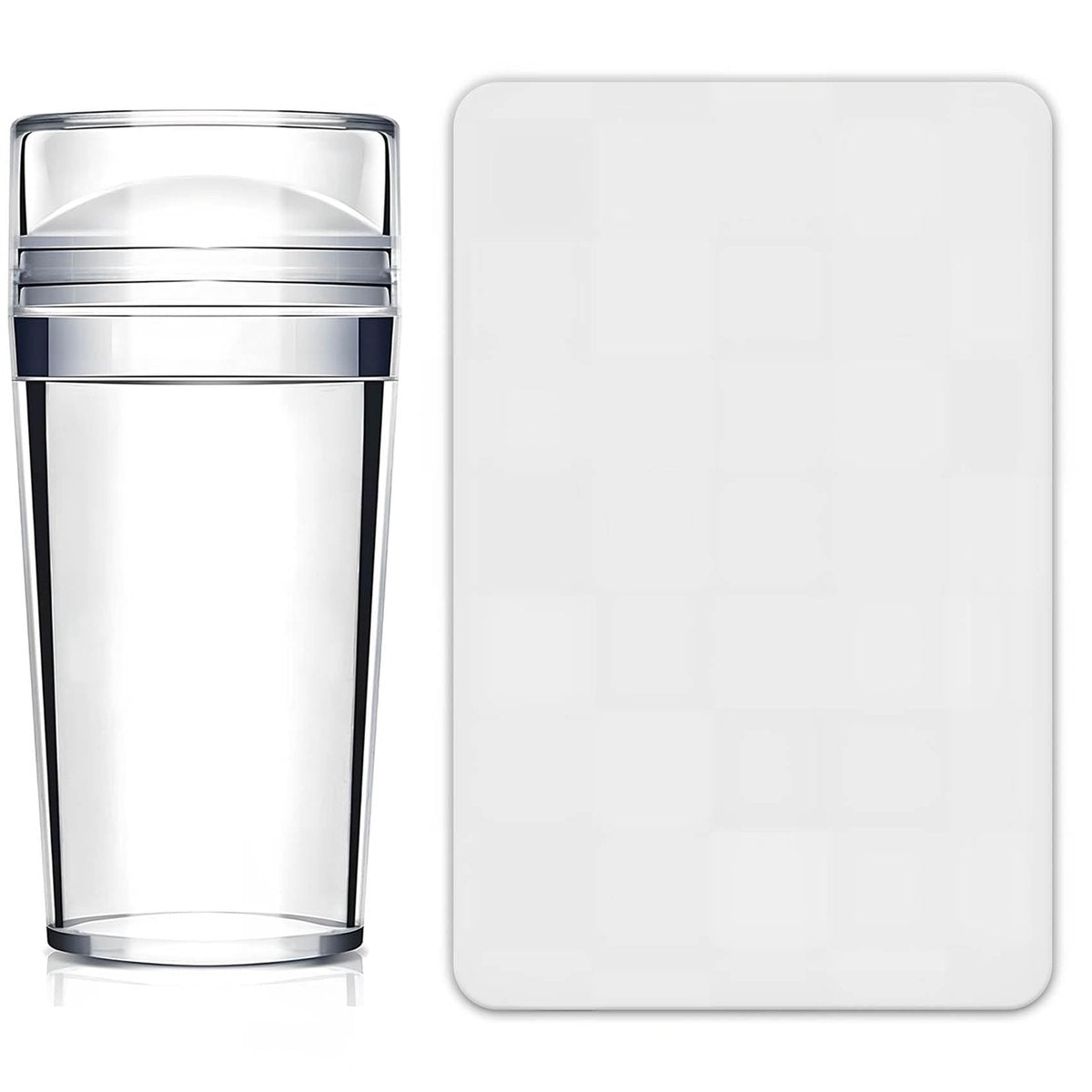 French Tip Nail Stamper Kit – Silikon-Jelly-Nagelstempel mit Schaber, wiederverwendbares, reißfestes Nagelstempelwerkzeug für perfekte French-Maniküre, DIY-Heimsalon-Nagelkunstwerkzeug