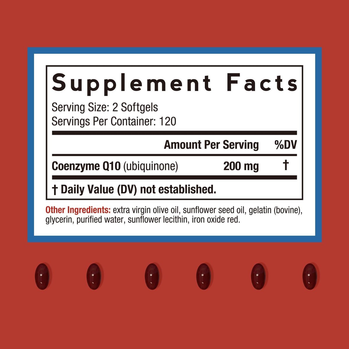 Doctor's Recipes CoQ10 200 mg pro Portion – Hochdosiertes Coenzym Q10 mit Olivenöl für Herz, Gefäße, Energie & Antioxidantien, 4-Monats-Vorrat, 240 Softgels