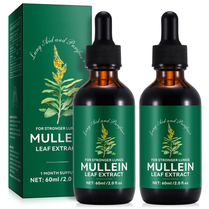 Mullein Tropfen für die Lunge 4 Fl Oz – Königskerzenblattextrakt mit Chlorophyll – Natürliches pflanzliches Nahrungsergänzungsmittel für Lungenreinigung, Atemwegsunterstützung, Immunsystem und Verdauung