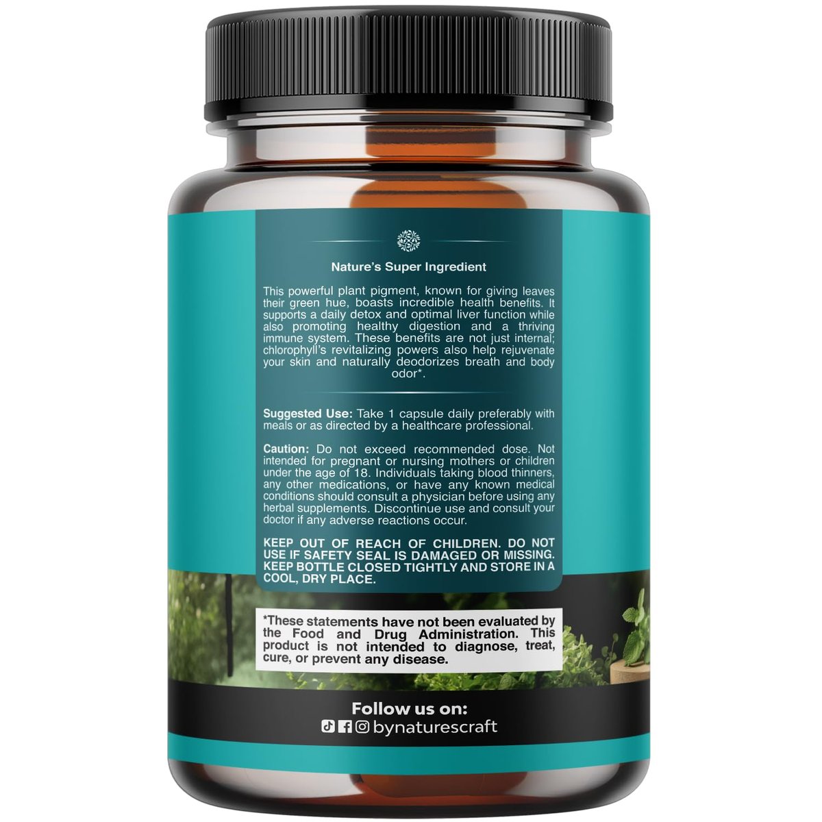 Chlorophyll Kapseln zur Reinigung und Entgiftung - Internes Deodorant gegen Körpergeruch mit Minze & Petersilie - Unterstützt gesunde Haut, Immunsystem & Verdauung - Vegan, Non-GMO & Glutenfrei (90 Kapseln)