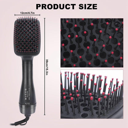 GEERYZHE 2-in-1 Multifunktionaler Anionen-Haartrockner-Bürstenkamm-Styler - Haarpflege-Werkzeug für professionelles Styling