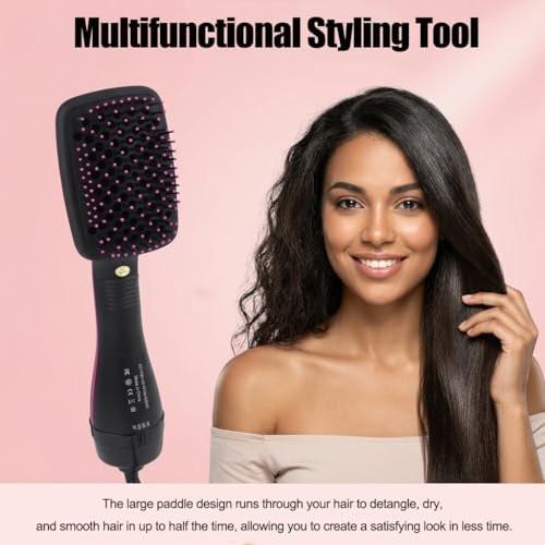 GEERYZHE 2-in-1 Multifunktionaler Anionen-Haartrockner-Bürstenkamm-Styler - Haarpflege-Werkzeug für professionelles Styling