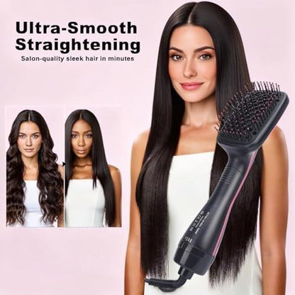 GEERYZHE 2-in-1 Multifunktionaler Anionen-Haartrockner-Bürstenkamm-Styler - Haarpflege-Werkzeug für professionelles Styling