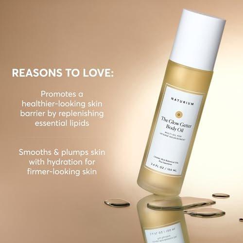 Naturium The Glow Getter Körperöl – Mehrfachöl für intensive Pflege, feuchtigkeitsspendend & nährend, vegan & tierversuchsfrei, 100 ml