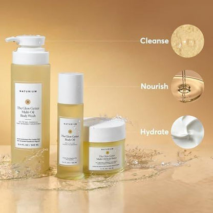 Naturium The Glow Getter Körperöl – Mehrfachöl für intensive Pflege, feuchtigkeitsspendend & nährend, vegan & tierversuchsfrei, 100 ml