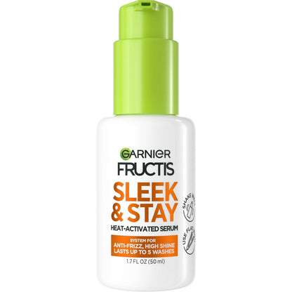 Garnier Fructis Sleek & Shine Haar-Serum für trockenes, frizziges Haar – Hitzeschutz mit Alpha-Silan, 50 ml