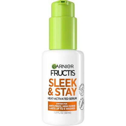 Garnier Fructis Sleek & Shine Haar-Serum für trockenes, frizziges Haar – Hitzeschutz mit Alpha-Silan, 50 ml