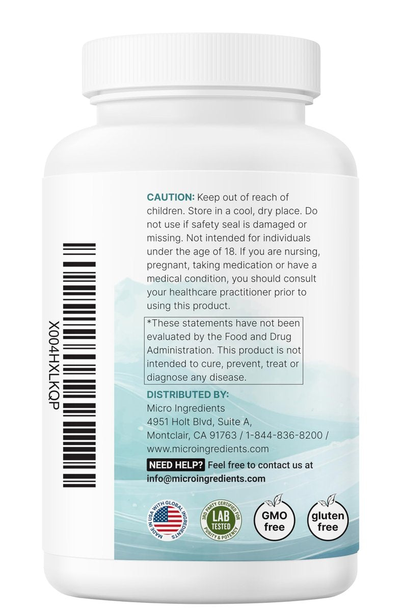 Micro Ingredients Niacin 500 mg pro Portion, 400 Kapseln – Flush-freies B3-Vitamin – Doppelte Stärke, essenzielles B-Vitamin – Unterstützt Hautpflege und Energie – Nicht-GVO, glutenfrei