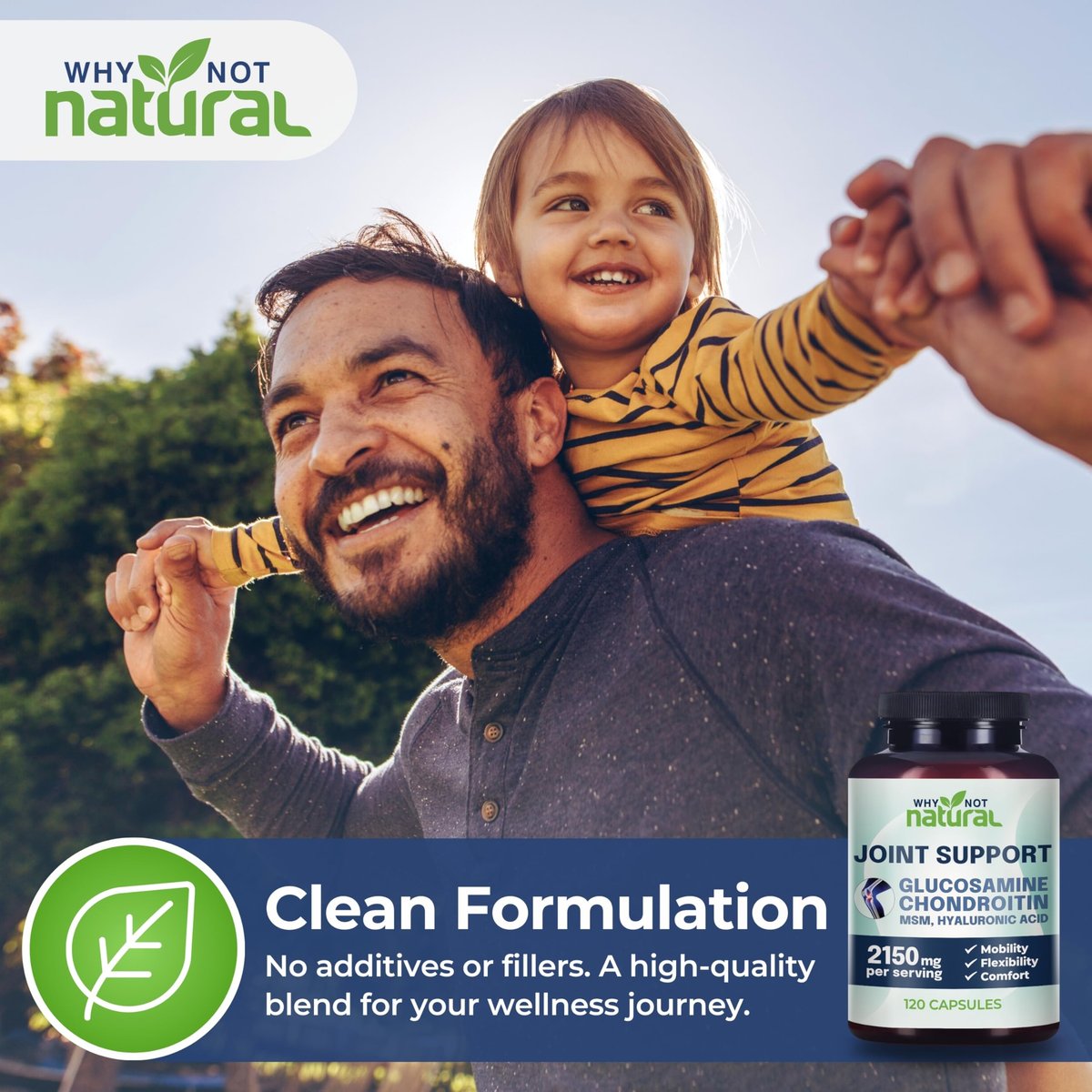 Why Not Natural Glucosamin Chondroitin MSM – Gelenkunterstützung für Knie & Gelenke