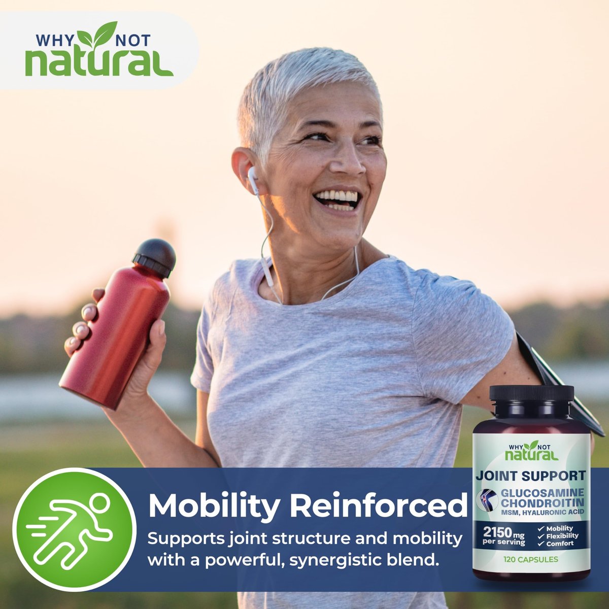 Why Not Natural Glucosamin Chondroitin MSM – Gelenkunterstützung für Knie & Gelenke