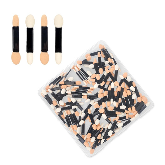 120 Stück Einweg-Eyeshadow-Applikatoren mit Organizer, doppelseitige Schwammpinsel, Mehrzweck-Make-up-Werkzeug