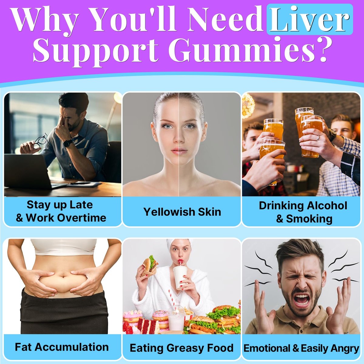3000 mg Leber-Detox-Repair & Reinigungs-Gummibärchen | Mariendistel 2000 mg mit Kurkuma, Löwenzahnwurzel & Artischocke für Leberreinigung, Leberunterstützung & Erneuerung, Antioxidans, Darm, Haut – Fruchtgeschmack, 60 Gummibärchen