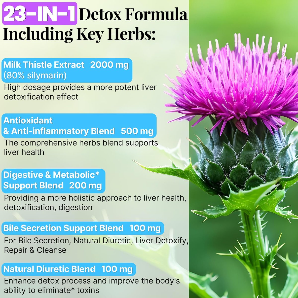 3000 mg Leber-Detox-Repair & Reinigungs-Gummibärchen | Mariendistel 2000 mg mit Kurkuma, Löwenzahnwurzel & Artischocke für Leberreinigung, Leberunterstützung & Erneuerung, Antioxidans, Darm, Haut – Fruchtgeschmack, 60 Gummibärchen
