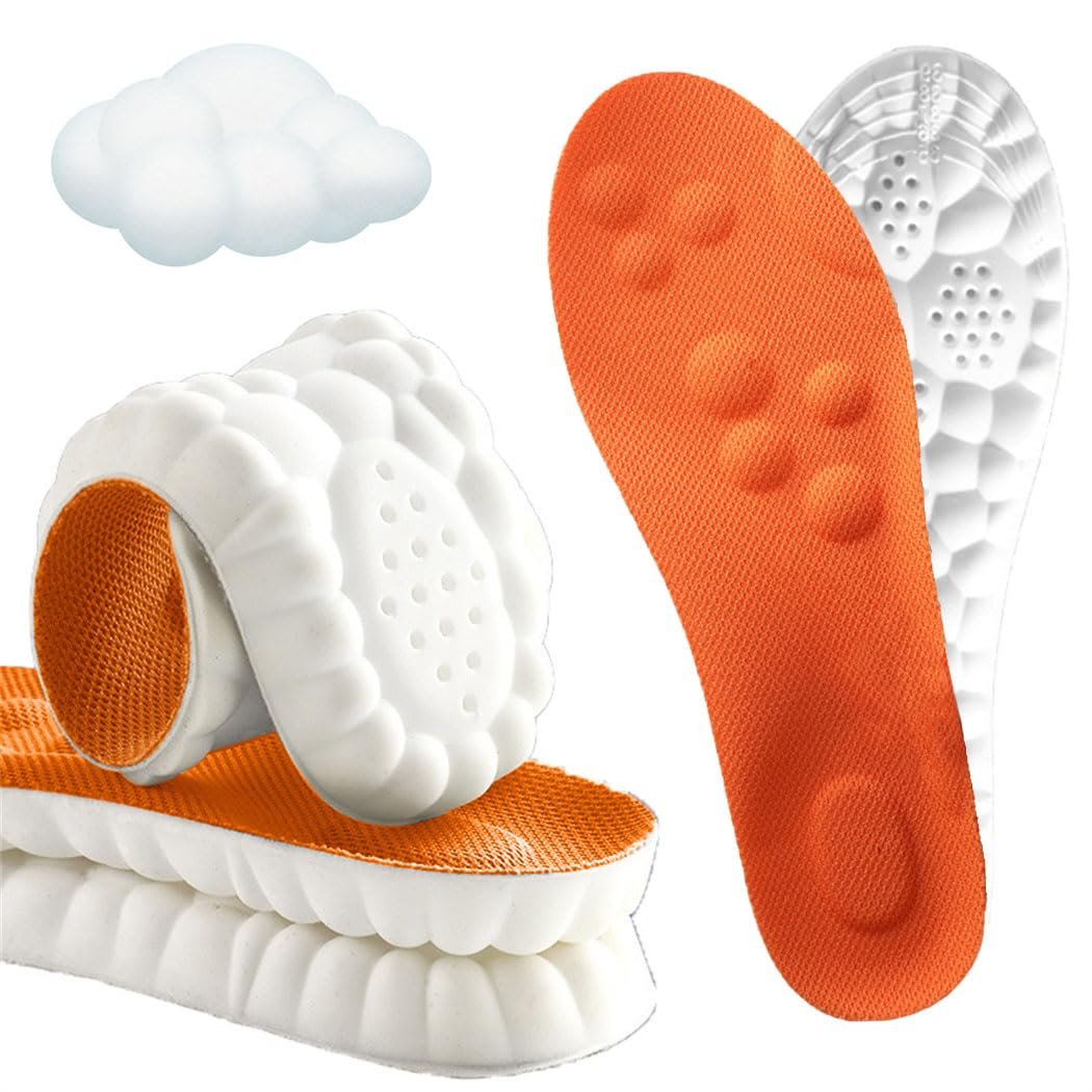 Wolkenartige Einlegesohlen für Damen und Herren mit Fußgewölbestütze und Memory-Schaum (US-Damen 5-8.5)