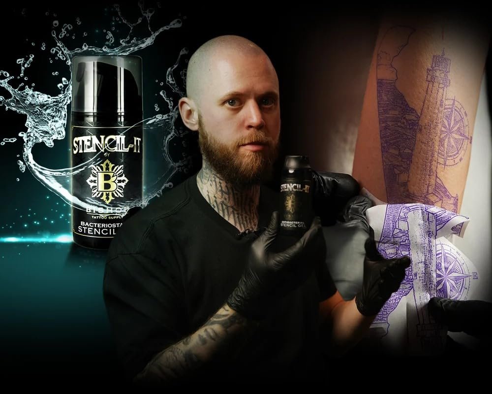 Bishop Tattoo Supply Stencil-It Stencil Gel – Tattoo Transfer Gel für professionelle Tätowierer, 3,3 Unzen, Hergestellt in USA